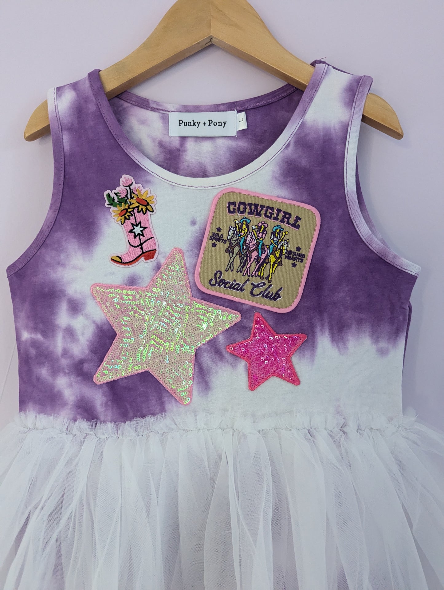 Tie Dye Tutu Tank Dress - Purple Rodeo