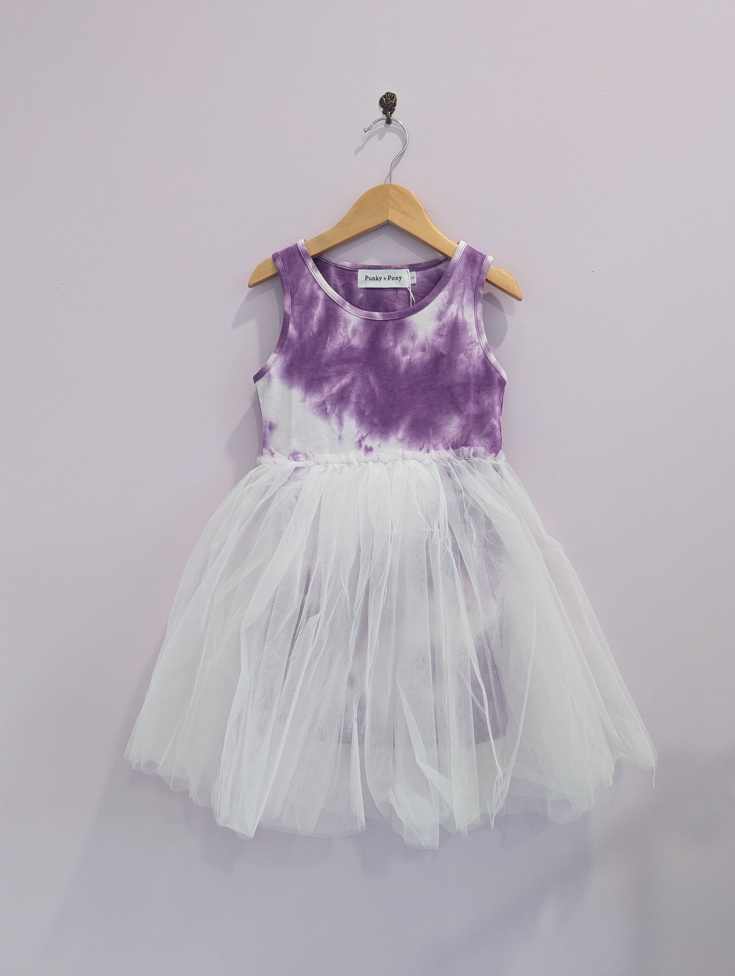 Tie Dye Tutu Tank Dress - Purple