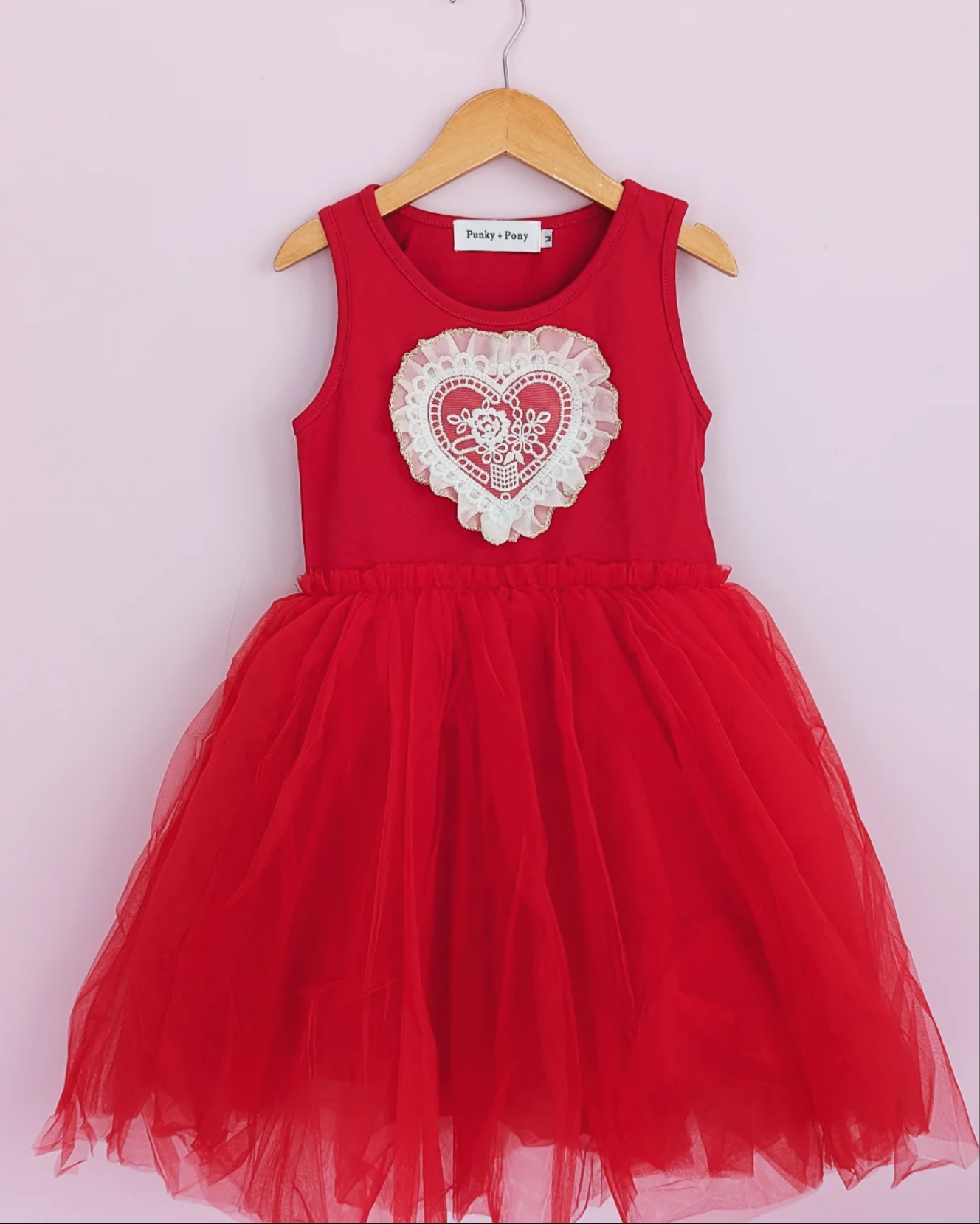 Valentine's Tutu Tank Dress - White Doily